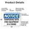 Signmission Tampering With Fire Equipment Is A Crime, 14 in W x Rectangle, Aluminum OS-2PACK-NS-A-1014-L-18522 - alternate 3